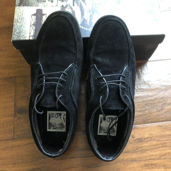 Mens Property brand black suede oxford shoes size 8.5 with box - Picture 3 of 9